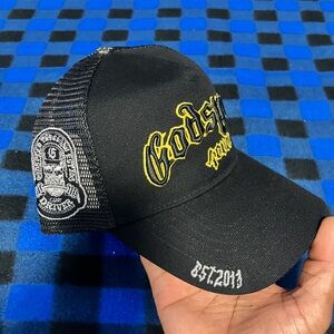 Black and Yellow Embroidered Cap